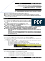 Searching and Sorting Assignment: Computer Science - Grade 12