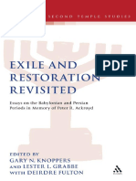 Knoppers, Gary N. - Ackroyd, Peter R. - Grabbe, Lester L. - Fulton, Deirdre N - Exile and Restoration Revisited - Essays On