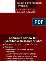 Literature Review & Statement of The Problem PDF