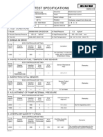 Injection Pump Test Specifications