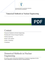 Numerical Methods in Nuclear Engineering