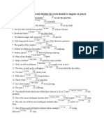 Read The Sentences To Decide Whether The Verbs Should Be Singular or Plural. Then Click The Dropdown Menu To See The Answer