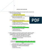 Multiple Choice Questions: Auditing. Quiz No.2