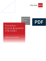 Taxation - Czech Republic (TX-CZE) : Syllabus and Study Guide