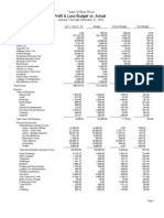 Profit & Loss Budget vs. Actual: Town of Blue River