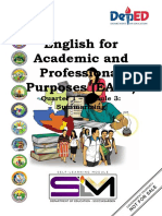 English For Academic and Professional Purposes (EAPP) : Quarter 1 - Module 3: Summarizing