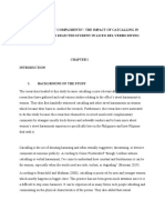 "Catcalling Aren'T Compliments": The Impact of Catcalling in Female Teenager in Selected Student in Liceo Del Verbo Divino