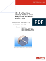 0.5-8 GHZ Right Hand Circularly Polarised Spiral Antenna Fitted With An Sma Type Connector