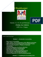 Certified Bookkeeper Program: January 12, 19, 26 and February 2, 2007 ADB Ave. Ortigas