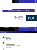 Frank W Seeberger WWW - Educhem.Eu The Clausius-Clapeyron Equation 1 / 8