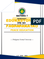 Edukasyon: SA Pagpapakatao