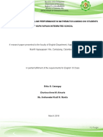 Factors Affecting The Low Performance in Mathematics Among G10 Students of Kapayapaan Intergrated School