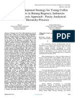 Business Development Strategy For Young Coffee Entrepreneurs in Batang Regency, Indonesia (SWOT Analysis Approach - Fuzzy Analytical Hierarchy Process)