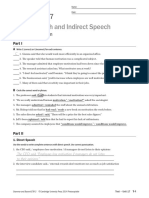 Direct Speech and Indirect Speech: Unit 17