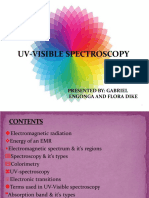 Uv-Visible Spectroscopy: Presented By: Gabriel Engonga and Flora Dike