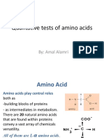 Qualitative Tests of Amino Acids: By: Amal Alamri