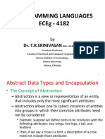 Programming Languages Eceg - 4182: Dr. T.R.Srinivasan