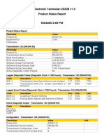 Cat Electronic Technician 2020B v1.0 Product Status Report