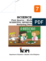 Science: First Quarter - Module 1E Scientific Investigation: Analyzing Data