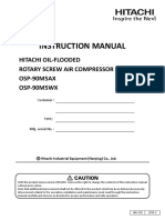 Instruction Manual: Hitachi Oil-Flooded Rotary Screw Air Compressor OSP-90M5AX OSP-90M5WX