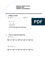 P.2 Numeracy Exercise Two