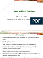 Introduction and Basic Principles: Dr. K. S. Abbasi Department of Food Tech/Human Nutrition