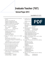 TGT English Solved Paper 2013