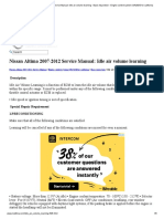 Nissan Altima 2007-2012 Service Manual - Idle Air Volume Learning - Basic Inspection - Engine Control System QR25DE For California