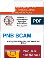 Presentation On Topic Punjab National Bank Scam (Nirav Modi)