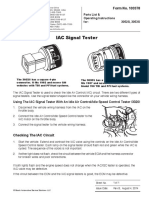 IAC Signal Tester: Form No. 103378