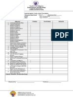 Department of Education: Monitoring Tool For Teachers