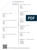 Pre-Intermediate Test 6