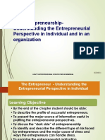 Ent 501 Unit 1 Entrepreneurial Perspective in Individual