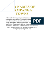 Old Names of Pampanga Towns