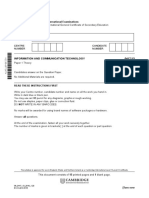 Cambridge International Examinations: 0417/13 Information and Communication Technology