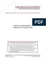 Engineering Encyclopedia: Determining Acceptability of Materials For Storage Tanks