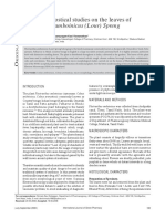 Plectranthus Amboinicus (Lour) Spreng: Pharmacognostical Studies On The Leaves of