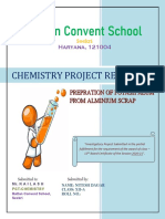 Chemistry Project Report Class 12 Cbse 2020-2021 Oon Topic Prepration of Potassh Alum From Alminium Scrap