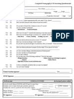 CT Screening Form