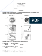 ENGLISH 3 Activity Sheet Q3 W1