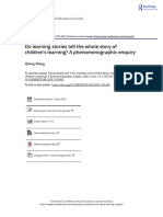 Do Learning Stories Tell The Whole Story of Children S Learning A Phenomenographic Enquiry