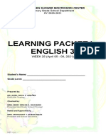 Learning Packet in English 3: WEEK 25 (April 05 - 09, 2021)