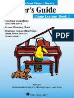 Teacher's Guide: Piano Lessons Book 1