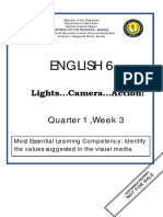 ENGLISH 6 - Q1 - W3 - Mod3 - Identify Values Suggested in The Visual Media