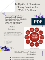 The Upside of Clumsiness: Clumsy Solutions For Wicked Problems