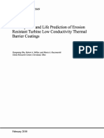 Development and Life Prediction of Erosion Resistant Turbine Low Conductivity Thermal Barrier Coatings