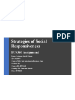 Strategies of Social Responsiveness: BUS360 Assignment