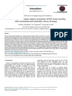 Environment and Economic Impacts Assessment of PET Waste Recycling