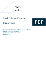 Mathematics A - 4MA1 - 2H-01 - January 2021-Marking Scheme