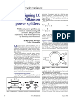 Designing LC Wilkinson Power Splitters: Interconnects/interfaces